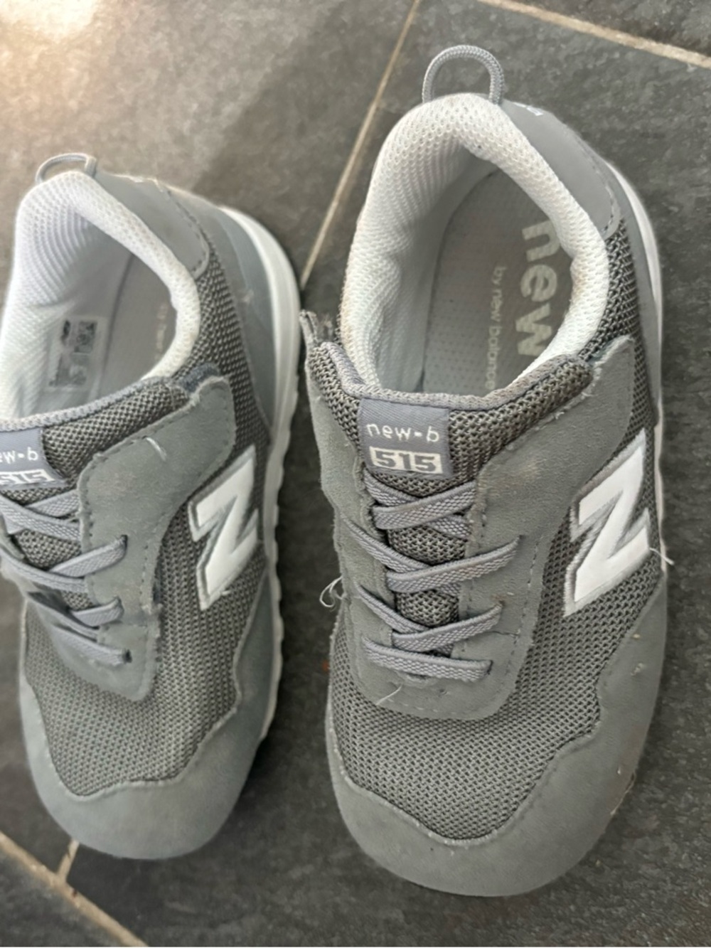 Gray New-b 515 Toddler Boy's Casual Sneakers